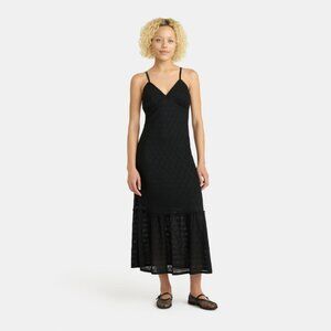 Lace Maxi Dress, Black